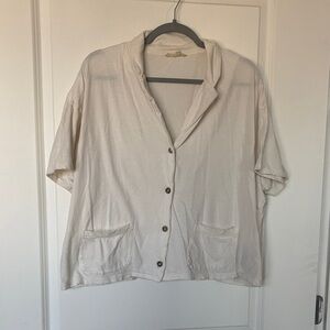 Madewell Cream Button-Up Blouse
